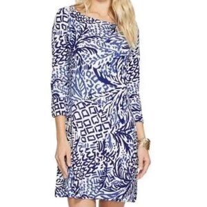 Lilly Pulitzer Sophie Dress Indigo Homeslice Print SMALL